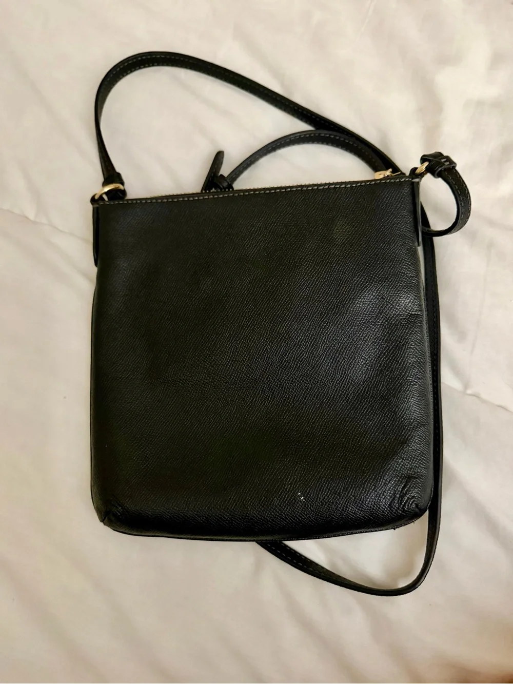 Coach Mini Rowan File Bag Black Crossgrain Leather Crossbody